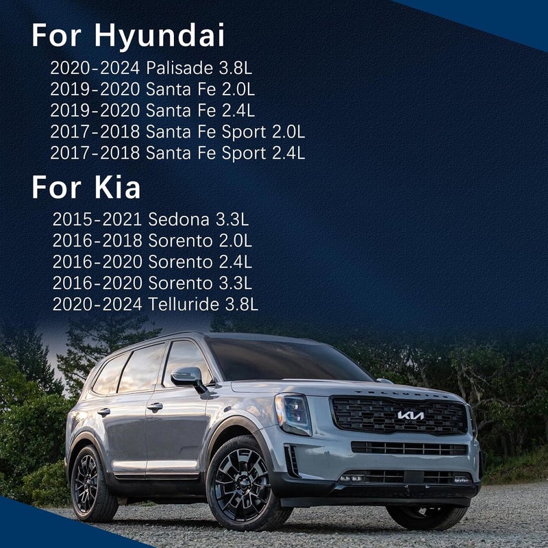 VINMS CA11943 Engine Air Filter for 2017-2024 Hyundai Palisade,Santa Fe,Santa Fe Sport,2016-2024 Kia Sedona,Sorento,Telluride 28113-A9100 - Image 2